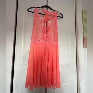 Coral Lace Lingerie 2 piece set